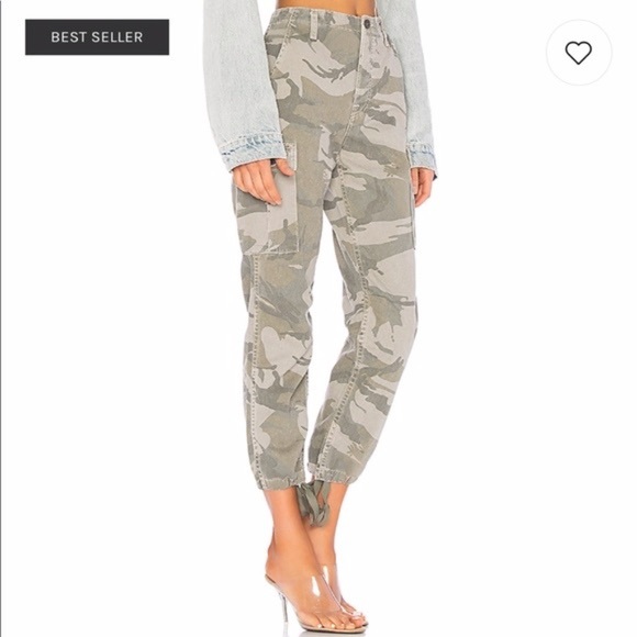 Grlfrnd cargo camo denim in maxwell size 28 - Picture 3 of 11